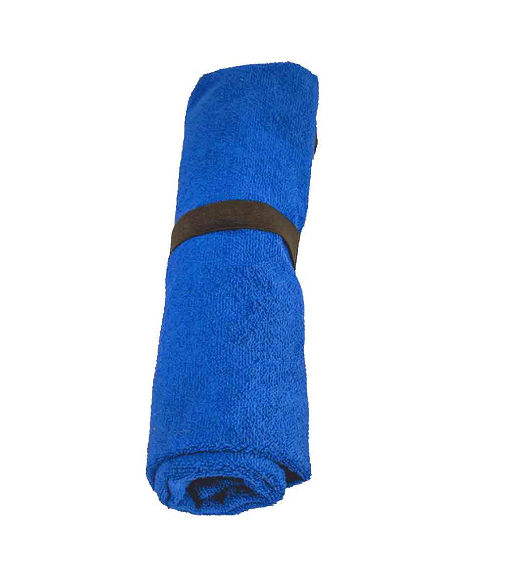 blue rolled car seat towel