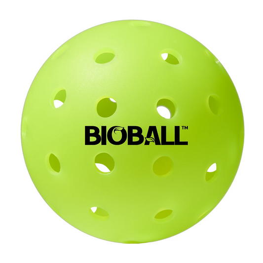 Green bioball with BILOBALL logo on a white background