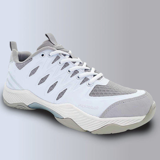 Tyler Signature II (Cloud) white and gray pickleball shoe on a light gray background