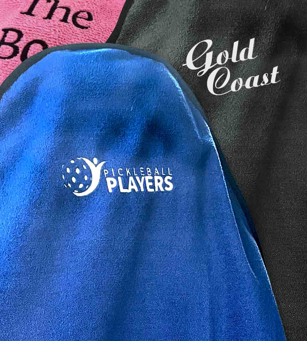 Car seat towels embroidered