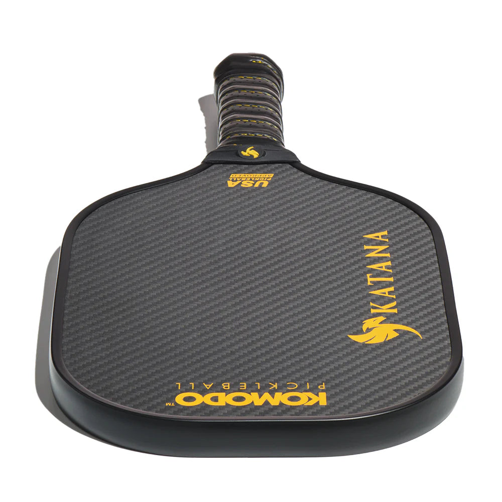 Komodo Katana pickleball paddle on a white background