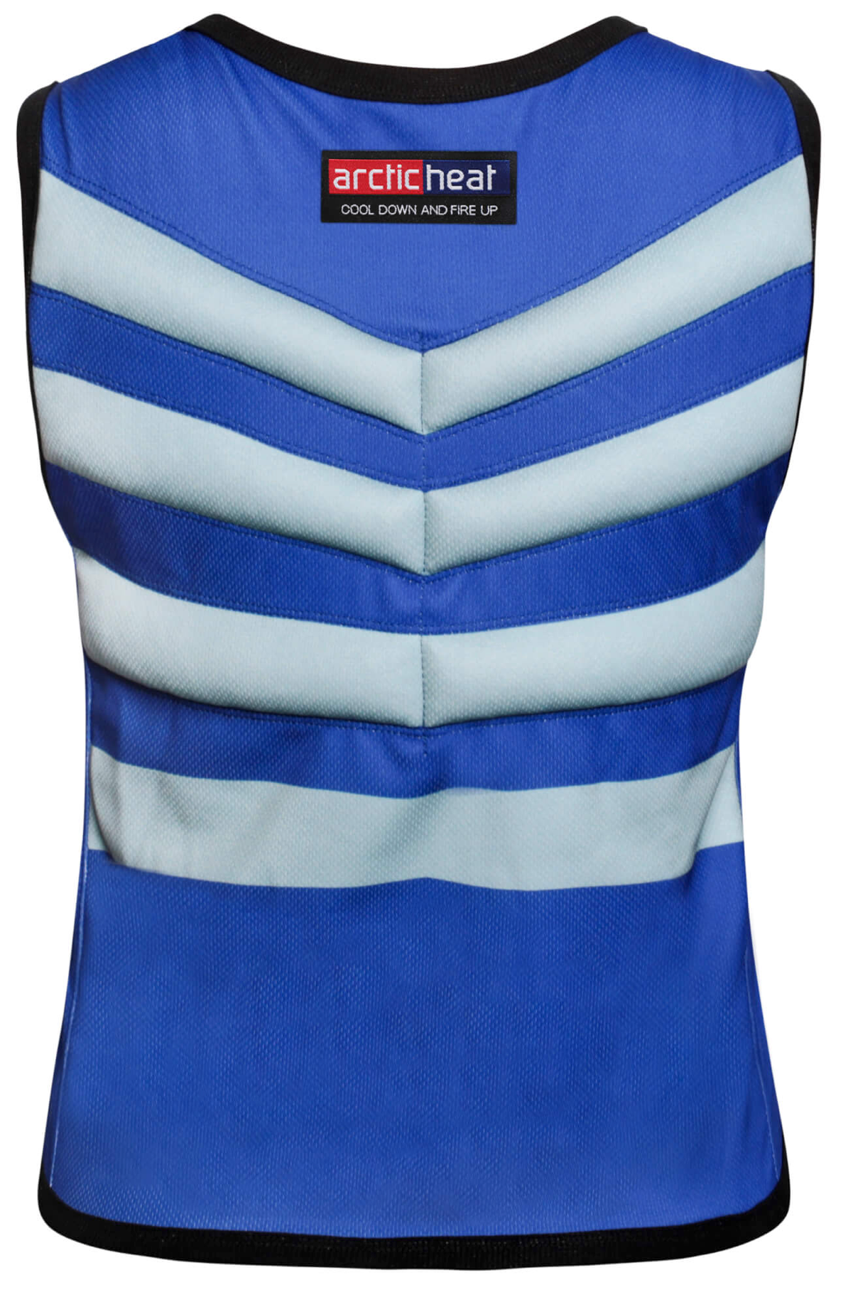 ArcticHeat cooling vest, reduce body heat, blue, Back, on white background