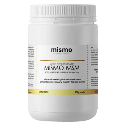 mismo msm ultra-pure distilled msm-
850g-white tub on white background
